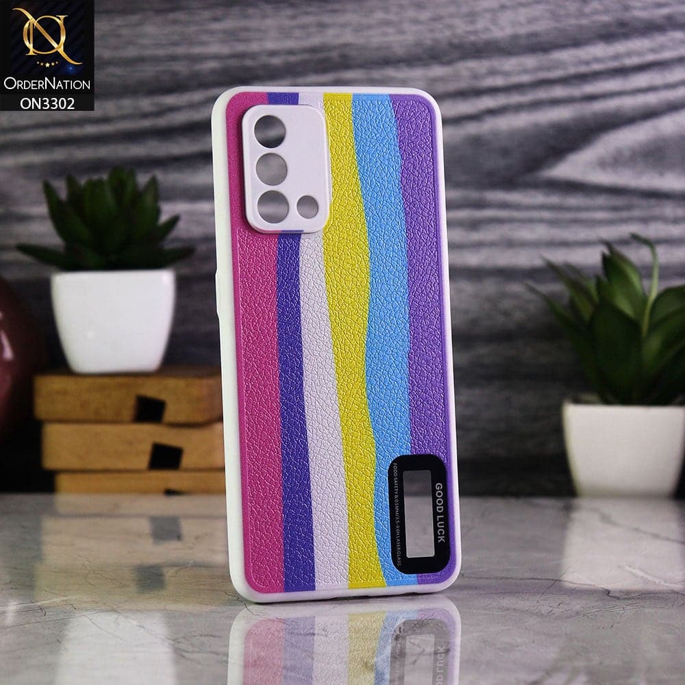 Oppo F19 Cover - Multi Colour - Good Luck Rainbow Series Camera Protection Soft Case