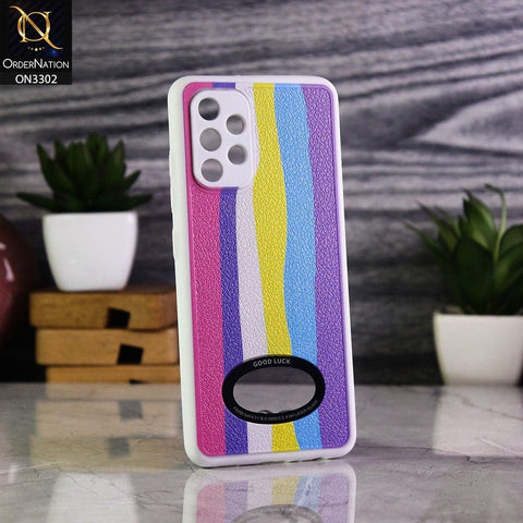 Samsung Galaxy A32 Cover - Multi Colour - Good Luck Rainbow Series Camera Protection Soft Case