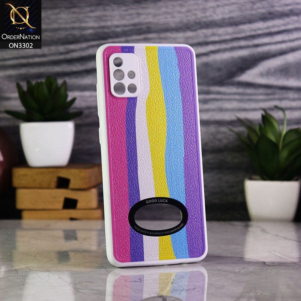 Samsung Galaxy A51 Cover - Multi Colour - Good Luck Rainbow Series Camera Protection Soft Case