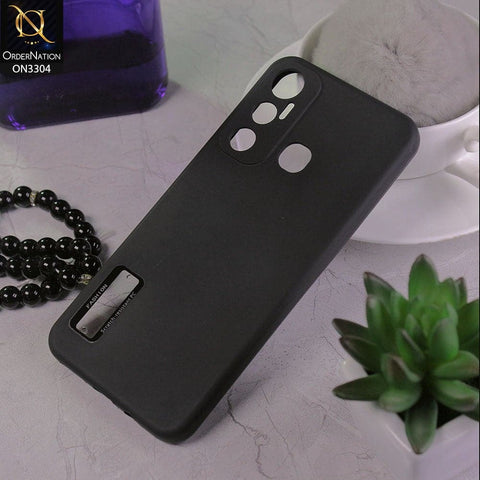 Infinix Hot 11 Cover - Black - Fashion PLain Soft Silicone Camera Protection Case