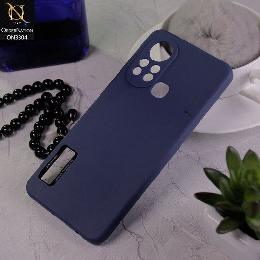 Infinix Hot 11s Cover - Blue - Fashion PLain Soft Silicone Camera Protection Case