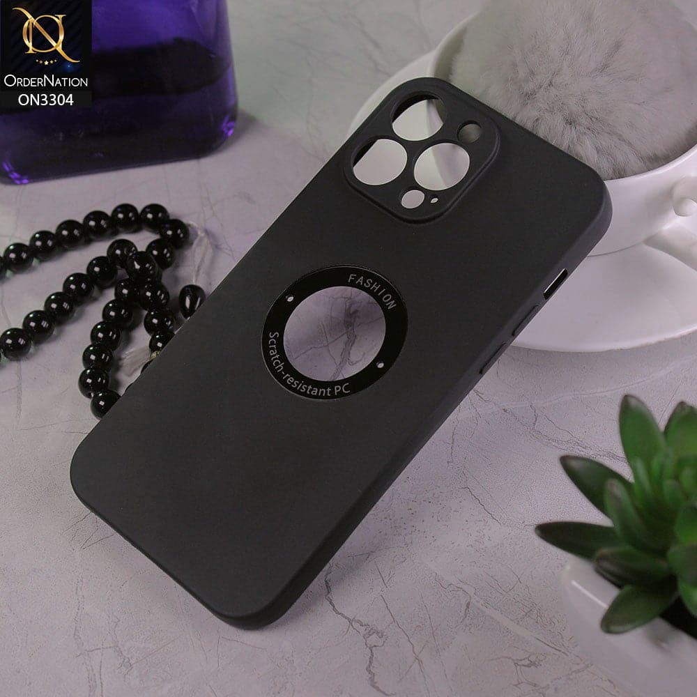 iPhone 13 Pro Max Cover - Black - Fashion PLain Soft Silicone Camera Protection Case