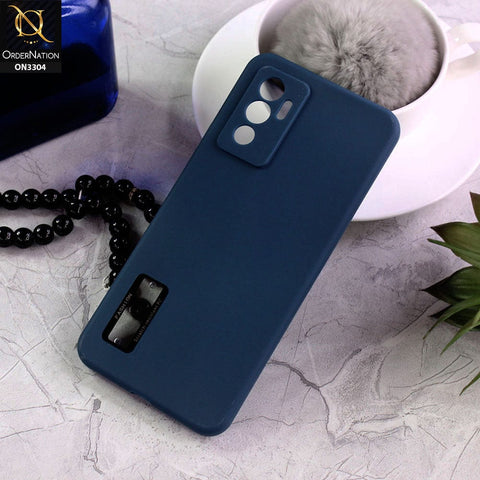 Vivo S10e Cover - Blue - Fashion PLain Soft Silicone Camera Protection Case