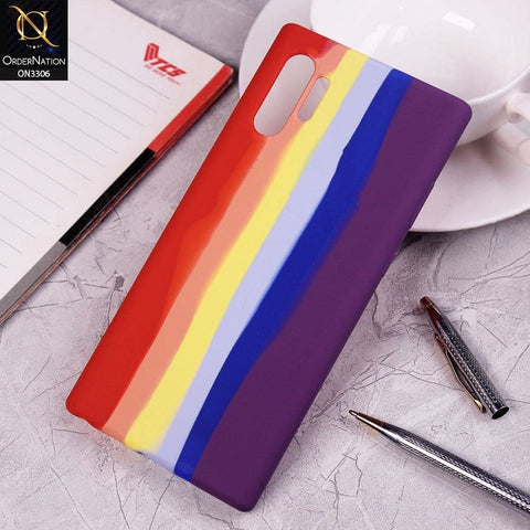 Samsung Galaxy Note 10 Plus Cover - Red - New Silky Soft Silicone Rainbow Series Protective Case