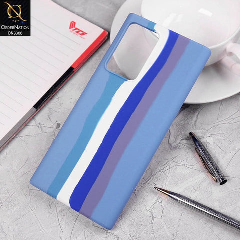 Samsung Galaxy Note 20 Ultra Cover - Blue - New Silky Soft Silicone Rainbow Series Protective Case