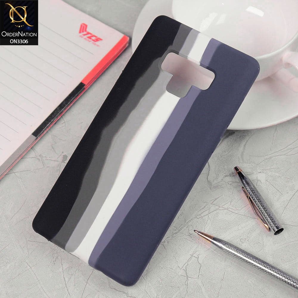 Samsung Galaxy Note 9 Cover - Black - New Silky Soft Silicone Rainbow Series Protective Case