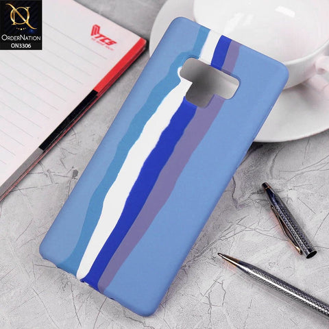 Samsung Galaxy Note 9 Cover - Blue - New Silky Soft Silicone Rainbow Series Protective Case