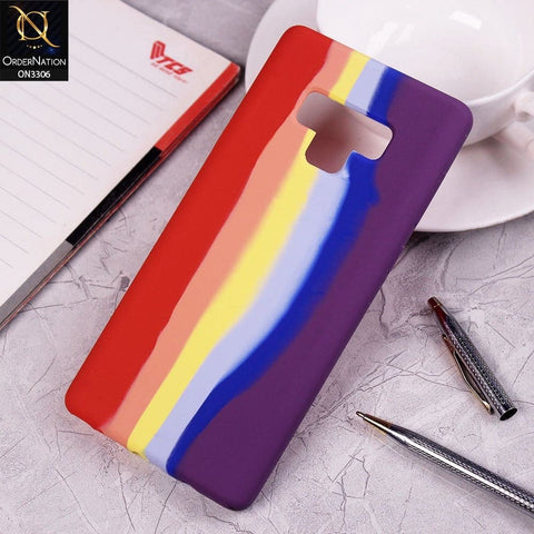 Samsung Galaxy Note 9 Cover - Red - New Silky Soft Silicone Rainbow Series Protective Case