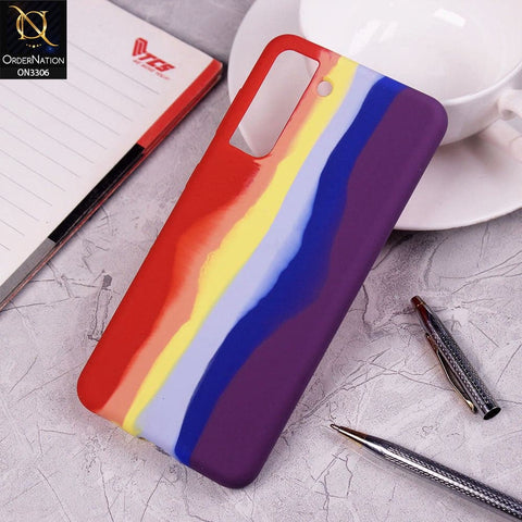 Samsung Galaxy S21 Plus 5G Cover - Red - New Silky Soft Silicone Rainbow Series Protective Case