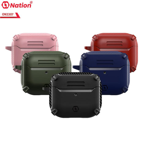 Apple Airpods Pro Cover - Military Green - ONation Quad Element Full Body Protective Soft Case