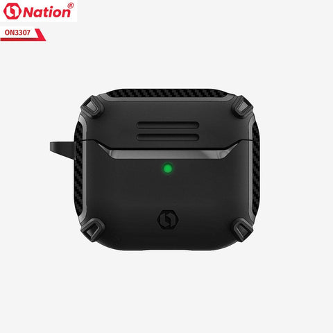 Apple Airpods Pro Cover - Black - ONation Quad Element Full Body Protective Soft Case