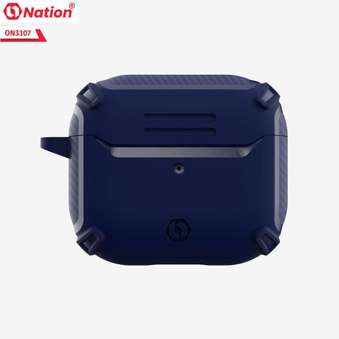 Apple Airpods Pro Cover - Navy Blue - ONation Quad Element Full Body Protective Soft Case