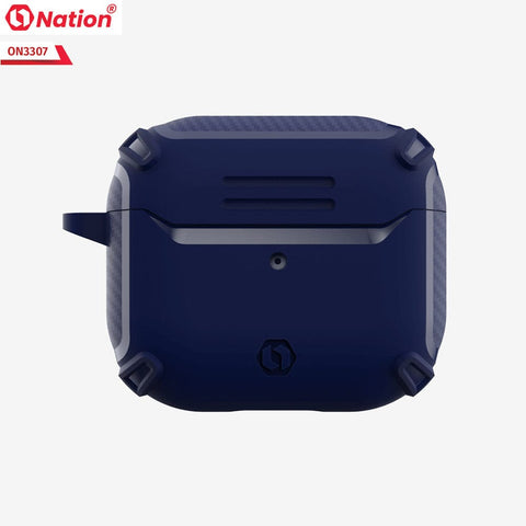 Apple Airpods 3rd Gen 2021 Cover - Navy Blue - ONation Quad Element Full Body Protective Soft Case