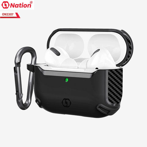 Apple Airpods Pro Cover - Black - ONation Quad Element Full Body Protective Soft Case