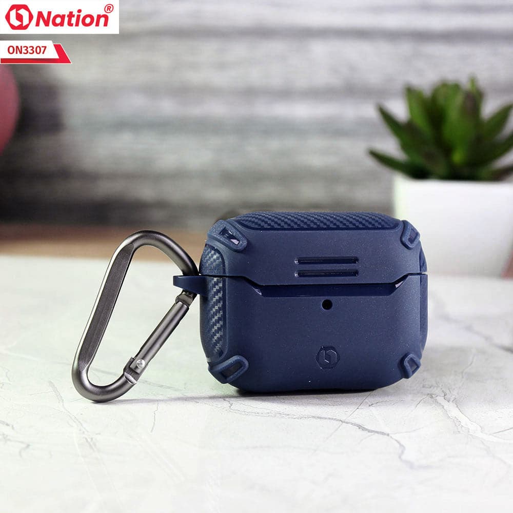 Apple Airpods 3rd Gen 2021 Cover - Navy Blue - ONation Quad Element Full Body Protective Soft Case