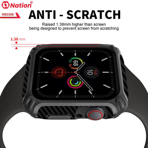 Apple Watch Series SE (44mm) Cover - Black - ONation Quad Element Full Body Protective Soft Case