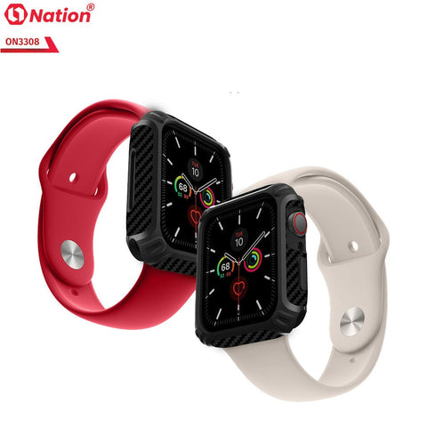 Apple Watch Series SE (44mm) Cover - Red - ONation Quad Element Full Body Protective Soft Case