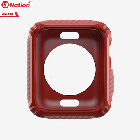 Apple Watch Series SE (44mm) Cover - Red - ONation Quad Element Full Body Protective Soft Case