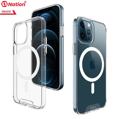 iPhone 13 Mini Cover - ONation MagSafe Series - Premium Quality No Yellowing Drop Tested Tpu+Pc Clear Soft Edges