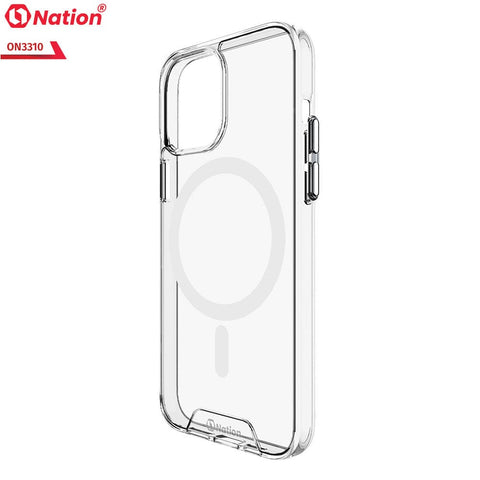 iPhone 13 Pro Max Cover - ONation MagSafe Series - Premium Quality No Yellowing Drop Tested Tpu+Pc Clear Soft Edges