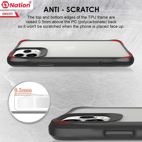 iPhone 11 Pro Max Cover - Black - ONation Combat X Mode Series Soft Borders Case