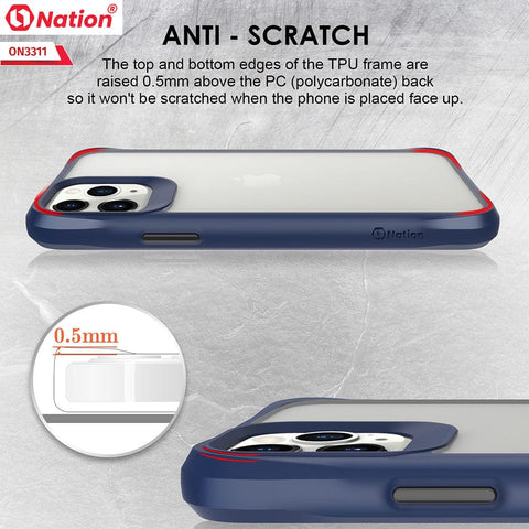 iPhone 11 Pro Max Cover - Blue - ONation Combat X Mode Series Soft Borders Case