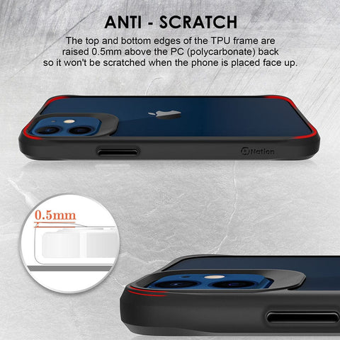 iPhone 12 Cover - Black - ONation Combat X Mode Series Soft Borders Case