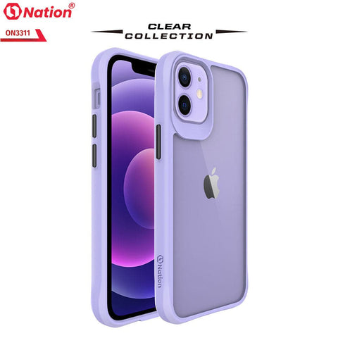 iPhone 12 Cover - Purple - ONation Combat X Mode Series Soft Borders Case