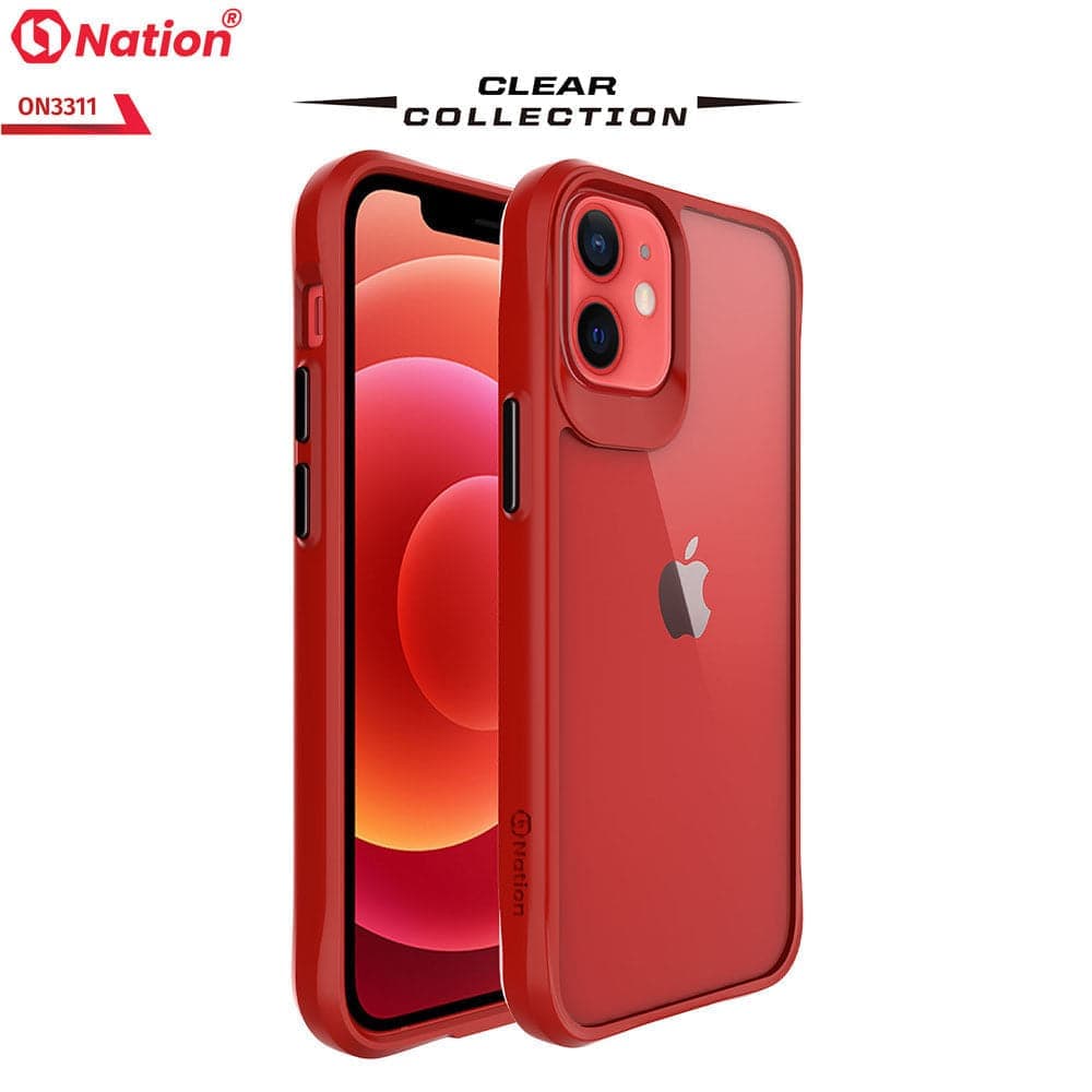 iPhone 12 Cover - Red - ONation Combat X Mode Series Soft Borders Case