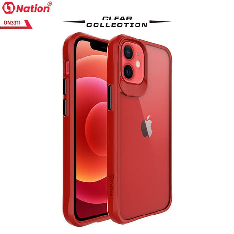 iPhone 12 Cover - Red - ONation Combat X Mode Series Soft Borders Case