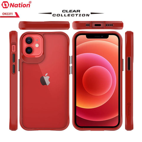 iPhone 12 Cover - Red - ONation Combat X Mode Series Soft Borders Case