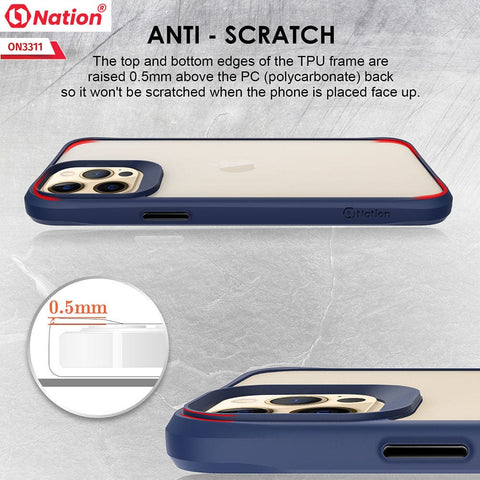 iPhone 12 Pro Cover - Blue - ONation Combat X Mode Series Soft Borders Case