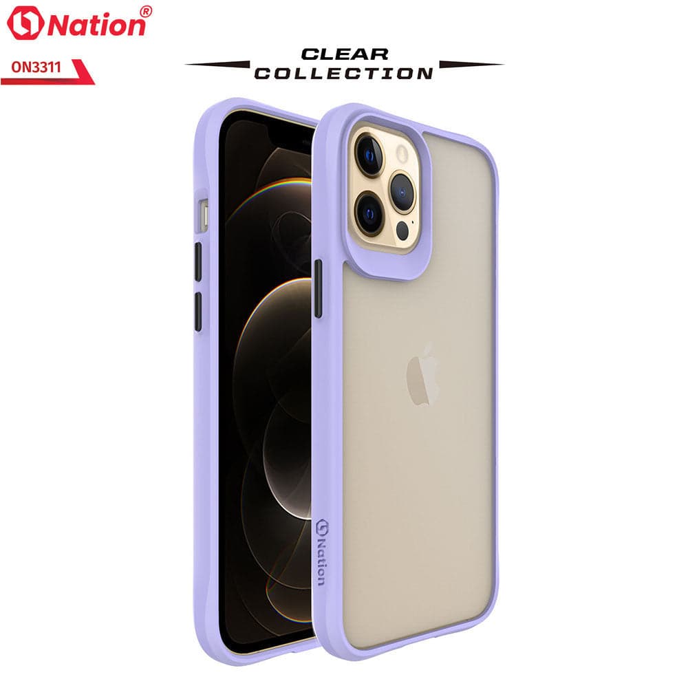 iPhone 12 Pro Cover - Purple - ONation Combat X Mode Series Soft Borders Case