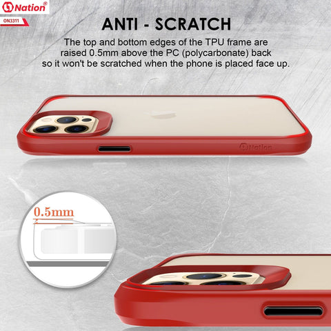 iPhone 12 Pro Max Cover - Red - ONation Combat X Mode Series Soft Borders Case
