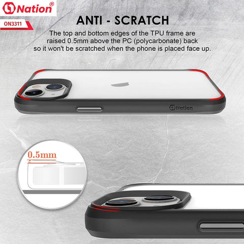 iPhone 13 Mini Cover - Black - ONation Combat X Mode Series Soft Borders Case