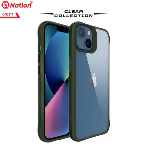 iPhone 13 Mini Cover - Green - ONation Combat X Mode Series Soft Borders Case