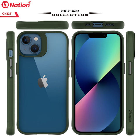 iPhone 13 Mini Cover - Green - ONation Combat X Mode Series Soft Borders Case