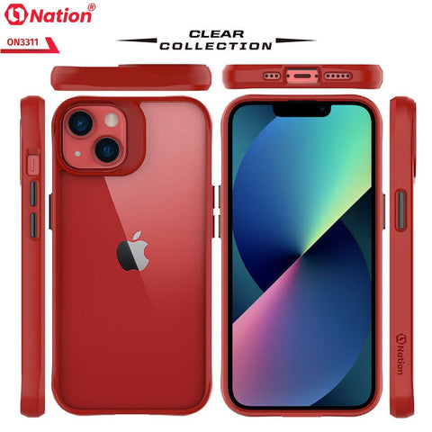 iPhone 13 Mini Cover - Red - ONation Combat X Mode Series Soft Borders Case
