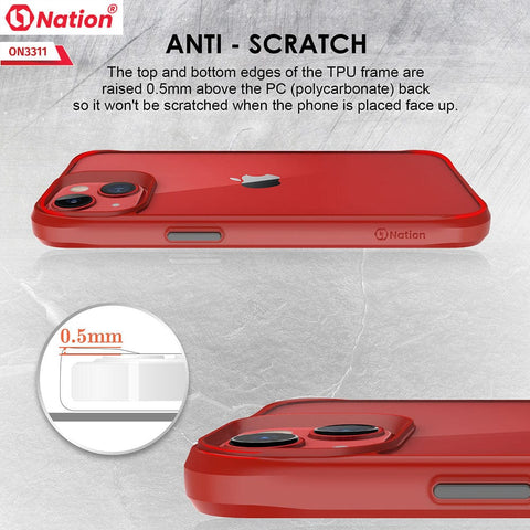 iPhone 13 Mini Cover - Red - ONation Combat X Mode Series Soft Borders Case