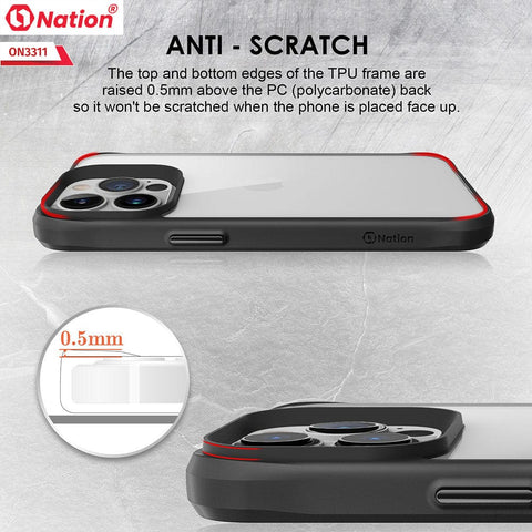 iPhone 13 Pro Cover - Black - ONation Combat X Mode Series Soft Borders Case