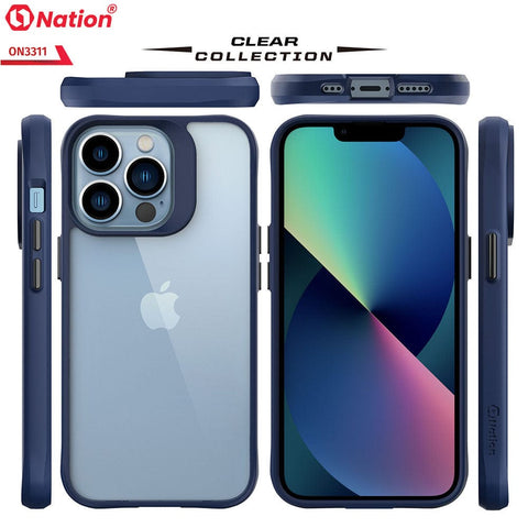 iPhone 13 Pro Cover - Blue - ONation Combat X Mode Series Soft Borders Case