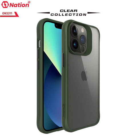 iPhone 13 Pro Cover - Green - ONation Combat X Mode Series Soft Borders Case