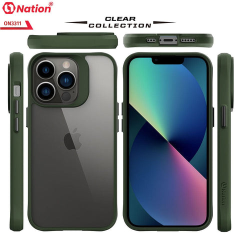 iPhone 13 Pro Cover - Green - ONation Combat X Mode Series Soft Borders Case