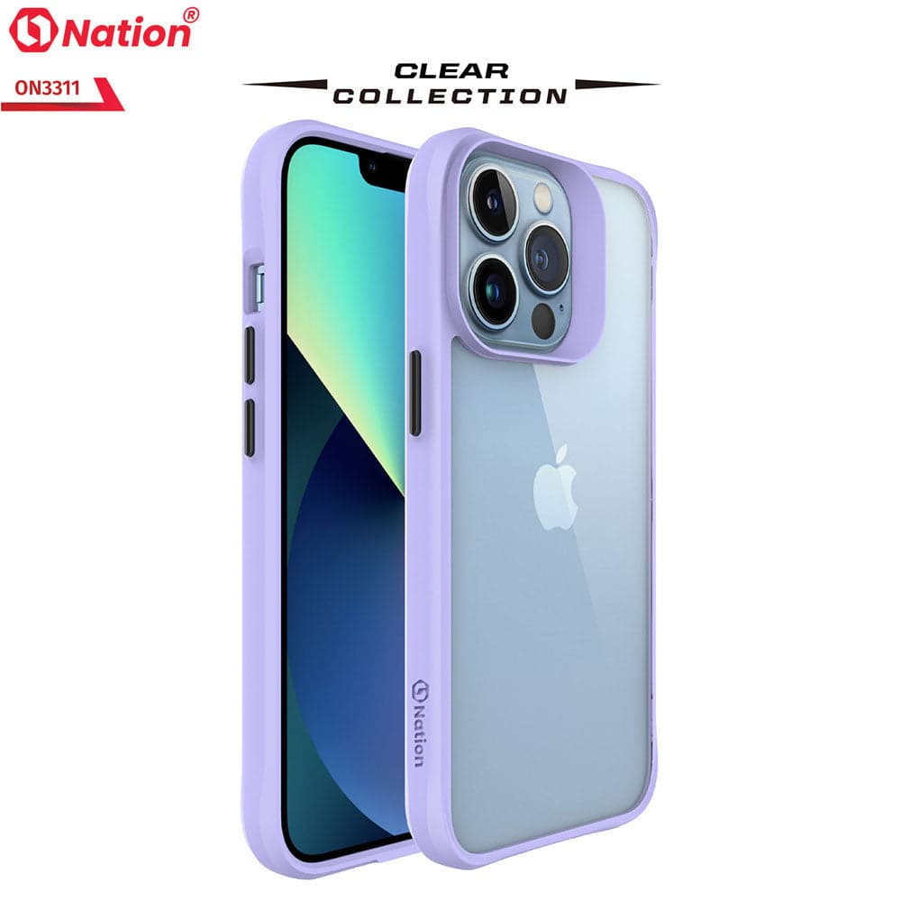 iPhone 13 Pro Cover - Purple - ONation Combat X Mode Series Soft Borders Case