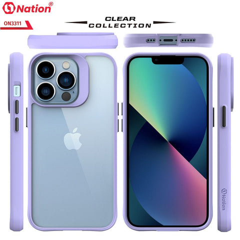 iPhone 13 Pro Cover - Purple - ONation Combat X Mode Series Soft Borders Case