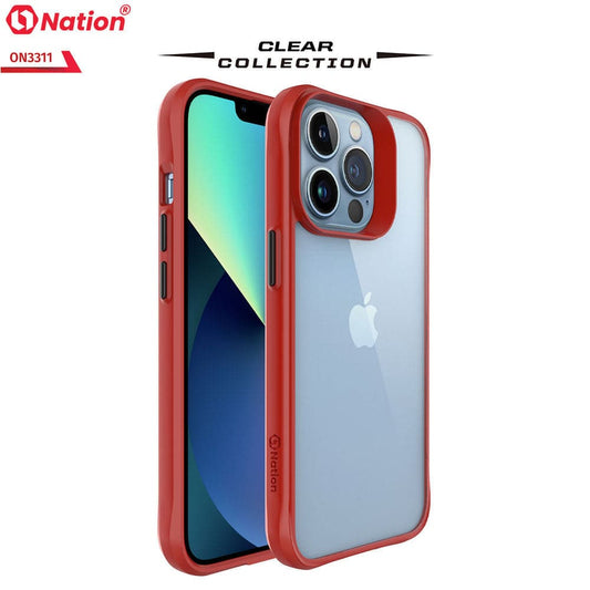 iPhone 13 Pro Max Cover - Red - ONation Combat X Mode Series Soft Borders Case