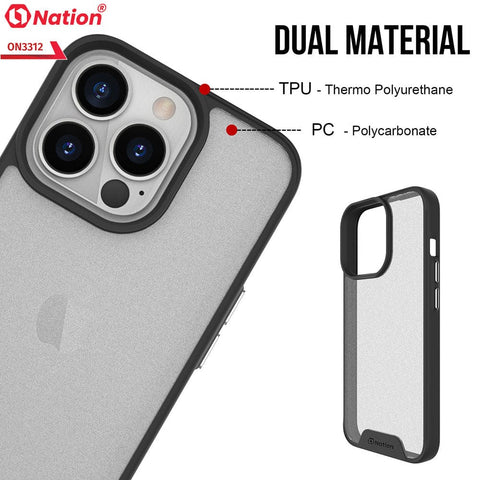 iPhone 12 Pro Max Cover - Black - ONation Silk Series - Premium Quality  Drop Tested Tpu+Pc Semi-Transparent Soft Edges