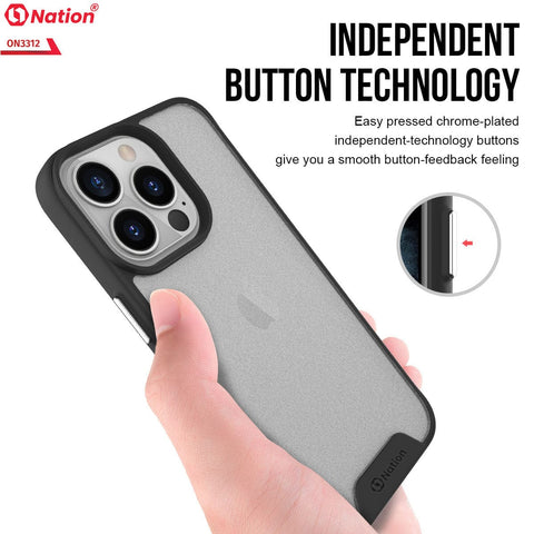 iPhone 12 Pro Max Cover - Black - ONation Silk Series - Premium Quality  Drop Tested Tpu+Pc Semi-Transparent Soft Edges