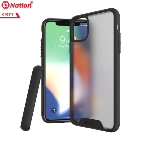 iPhone 11 Pro Max Cover - Black - ONation Silk Series - Premium Quality  Drop Tested Tpu+Pc Semi-Transparent Soft Edges