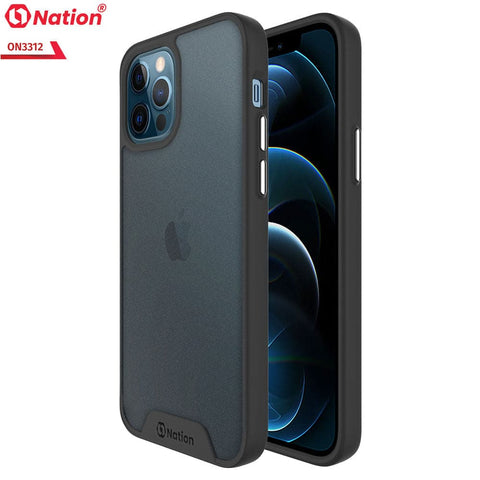 iPhone 12 Pro Max Cover - Black - ONation Silk Series - Premium Quality  Drop Tested Tpu+Pc Semi-Transparent Soft Edges